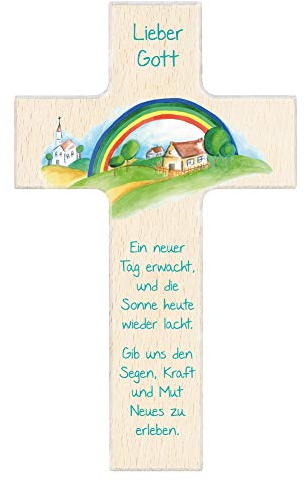 Fritz Cox® - Kinderkreuz 'Ein neuer Tag erwacht' 15cm natur