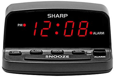 SHARP Digital Alarm Clock with Keyboard Style Controls