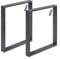 LAMO Manufaktur Tischbeine für Schreibtisch Esstisch, Simple Massive, Vierkantprofil 80x20 mm, Tischgestell 80x72 cm (BxH), Grau, 2 Stück, LTS-01-C-FF-7016