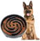 Large Pet Slow Feeder Dog Bowl, Slow Eating Dog Bowl Fun Puzzle Feeding Bowl Non Skid Bloat Stop Dog Food Bowl Interactive Maze Bowl Dark gray