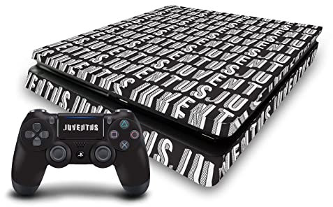 Head Case Designs Offizielle Juventus Football Club Muster Kunst Vinyl Haut Gaming Aufkleber Abziehbild Abdeckung kompatibel mit Sony PlayStation 4 PS4 Slim Console and DualShock 4 Controller