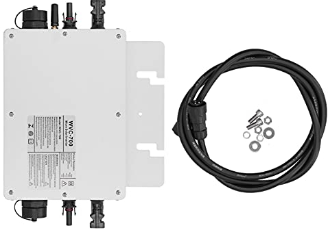 Yunseity Onduleur Solaire 700W, Identification Automatique 120/230V Onduleur Solaire étanche, Moniteur WiFi ou APP Micro Onduleur DC à AC