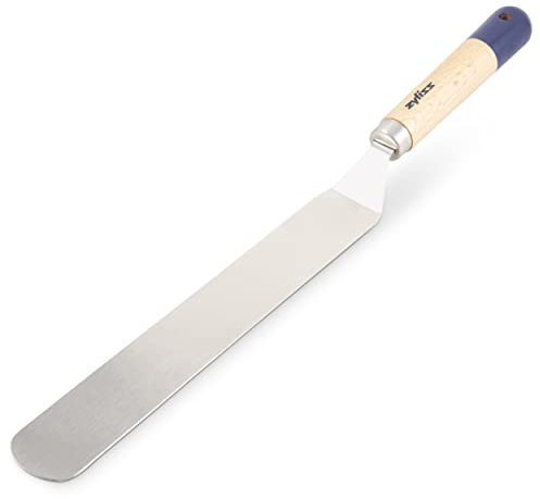Zyliss E980211 Spatule Coudée Anglées, Bois de Hêtre, Marron, Spatule Patisserie Anglées, Spatule à Palette, Garantie 5 ans