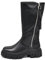 IF Fashion Stivali Biker Motociclista Da Donna Doppia Cerniera Zip Platform Carrarmato 6630 nero N.39