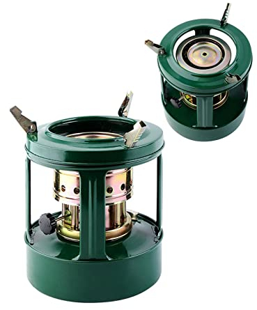 SJASD Estufa Camping de Queroseno, Mini Estufa de Queroseno para Uso en Interiores, Estufa de Queroseno con Calentador de Queroseno de 8 mechas,Calentador de Queroseno portátil