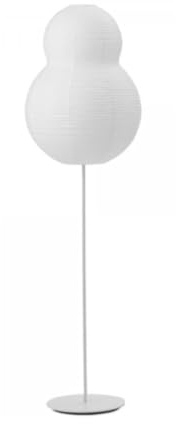 Normann Copenhagen Puff Stehlampe Bubble aus Reispapier in der Farbe Weiß, Größe: 153,5 x 45 cm, 605725
