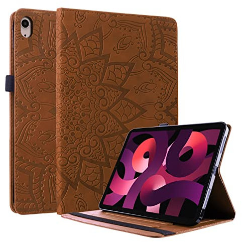 Aswant Funda para iPad Air 5/4 (10,9, 2022/2020 Modelo, 5.ª/4.ª Generación), Funda iPad Air 5 Generación 2022, con Función de Soporte/Cartera Carcasa para iPad Air 5ª/4ª Generación (Marrón)