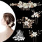 Kleemeiero 22 Stk Haarkamm Hochzeit Haarschmuck Kopfschmuck Weiss Brautkamm Blumen Haarteile Braut Kamm Perle Haarnadeln Haarklammer Braut Steckkamm Haarspange Brautschmuck Haare für Frauen Mädchen