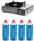 G GRIMALDI Campingaz - Camp Bistro 3 - Fornello a gas portatile completo di 4 cartucce gas CP250