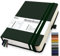 Mlife A5 liniert Journal Notizbuch,360 Seiten Und 100g/M² Tintenfestes Papier,Hardcover Collegeblock Notizblock,Notizbücher Mit Falttasche Für Büro Schule Zuhause Schreiben&Notizen(Grün)