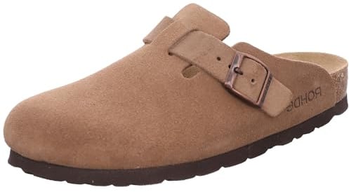 Rohde Damen Clog Leder Pantolette robust klassisch Schnalle Alba 6071, Größe:39 EU, Farbe:Mehrfarbig