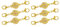sourcing map 6Pcs Magnetic Jewelry Clasps, Round Rhinestone Magnetic Clasps Locking Closures with Lobster Clasps for Bracelet Necklace (10.5mm Gold)