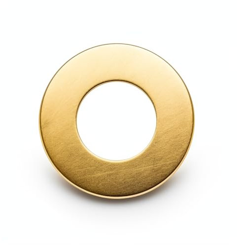 Brass Flat Washer, M22 Metric Bronze Washer for Screws Bolts, DIN 934, 22mm ID, 39mm OD, 3mm Thick (Pack of 5)