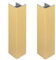 2x jonction de plinthe 150mm finition or doré brossé angle angulaire coin cuisine raccord connecteur pied de meuble profil PVC plastique finition