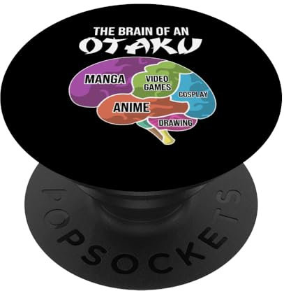 Otaku saying for manga fans Brain of an Otaku PopSockets Swappable PopGrip