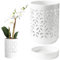 Vasi per orchidee con fori Fioriera per orchidee da 4 pollici Vasi per orchidee traspiranti per il rinvaso Vaso per piante in ceramica con sottovaso per orchidee Promuove la circolazione dell'ari