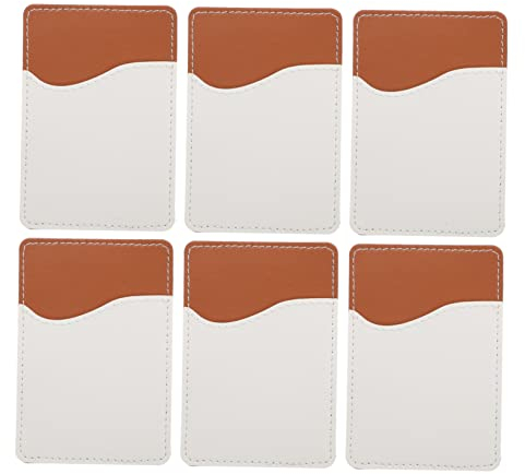 RORPOIR 6 Stück Selbstklebender Handy Kartenhalter aus Pu Leicht Anzubringen zur Aufbewahrung von Bank und Kreditkarten für Selbstgemacht Muster