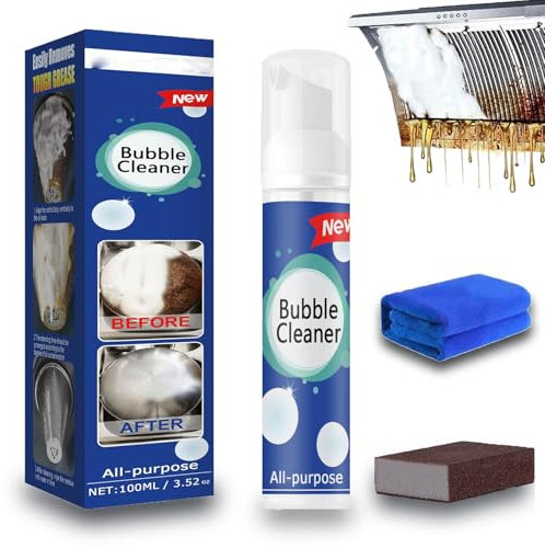 Allzweck-Spülreinigungsspray, Bubble Cleaner Schaumspray, Bubble Cleanser, Magic Foam Cleaner, schäumender schwerölfleckenreiniger, bubble cleaner schaum, toychre reiniger schaum (100ml-1pcs)