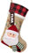 ASTNIC Weihnachtsstrumpf Personalisiert 18 Inch Großer Nikolausstrumpf mit Namen,Hängende Socke Candy Geschenk Taschen für Weihnachten Familienfeiertage Kamin Weihnachtsbau Dekoration (Weihnachtsmann)