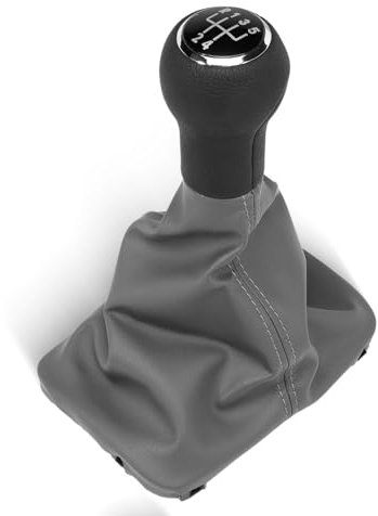 Anlseiod Schalthebel 5 Gang für VW Beetle 1998–2010 Beetle Cabrio 2003–2010 Manueller Schaltknauf Lever Gear(Farbe:grau)