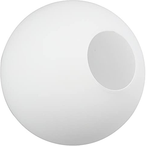 SHERAF Ersatz-Lampenschirme aus mattiertem Glas, runder weißer Lampenschirm aus Glas für Hängeleuchter, Ersatz-Glasleuchte für Wand- und Deckenleuchte, Lochdurchmesser 2,8 Zoll Lofty Ambition