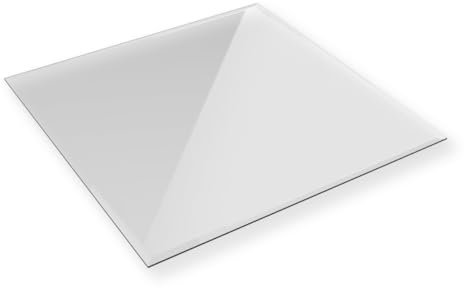 Euro Tische Glasplatte für Kaminofen und Tischplatte in 30x30cm Klarglas - Schutzplatte aus 6mm ESG Sicherheitsglas - Funkenschutzplatte - Glasboden für Kamin Hitzeschutzplatte feuerfest