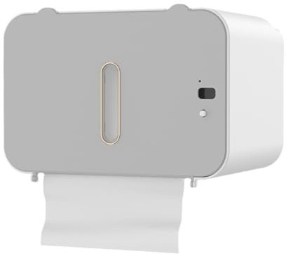 Gotoger Porte-papier toilette inductif distributeur automatique de papier toilette support mural pour salle de bain