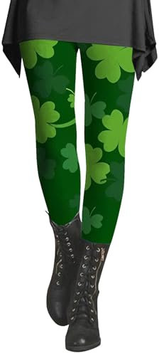 HOOUDO Angebote des Tages Heute Damen-St-Day-Leggings, irische irische Sport-Leggings mit weichem und schmalem Po- Essbare Unterwäsche Für Damen Weisse Hosen Damen Eisla Meine Bestellungen Anzeigen