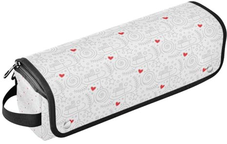 KLL Borsa da viaggio per utensili per capelli e tappetino resistente al calore con cerniera a doppio strato custodia da viaggio per ferri da stiro, piastre, arricciacapelli, organizer portatile Merry