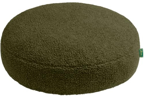 HUNTER Hundekissen Kumara Farbe Khaki, Größe M | kuschelig weicher Teddyplüsch, Rutschhemmende Unterseite, Bezug maschinenwaschbar, Farbe: Khaki, Größe: 70 cm