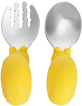 Vaguelly 1 Jeu Vaisselle Pour Enfants Ustensiles De Cuisine Pour Fourchette Pour Fournitures D' Pour Vaisselle De Formation Acier Inoxydable Blue