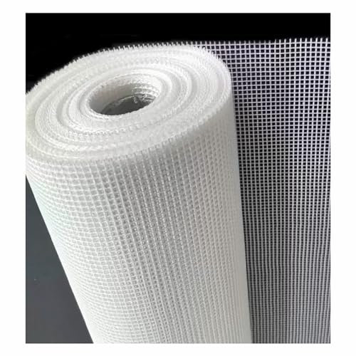 DWZL Toile De Renfort en Fibre De Verre - Grille De Plâtrage Murale 4x4mm Renforcée Anti-Fissures pour Stuc, Enduit EIFS, Carrelage Et Plaque De Plâtre(Size:1 * 100m)