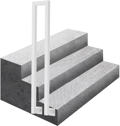 Corrimano da esterno per gradino singolo, ringhiera per scale in ferro battuto per una maggiore sicurezza in giardino, loft, villa e corridoio