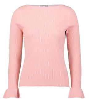 zero Damen Pullover mit Volants am Ärmel 40, Bridal Rose