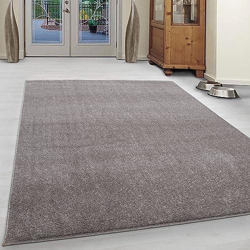 KADIMA DESIGN Teppich Modern Einfarbig Edel Pflegeleicht Vielseitig Waschbar Strapazierfähig Hochwertig Beige 80x150 cm Schlafzimmer Esszimmer Schadstoffgeprüft Gekettelt Flur Oeko-TEX | Main
