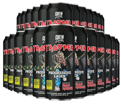 Trooper x Crew Republic Progressive Lager 5% ABV 24 x 500ml | Features crisp lager with clean malt character, gentle bitterness and a refreshing finish.