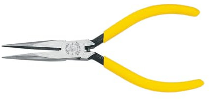 Klein Tools D307-51/2C Pliers, Needle Nose Pliers, Slim, 1/32-Inch Point Diameter, 5-Inch