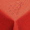 Leinen Optik Tischdecke Tischtuch Tafeldecke Leinendecke Abwaschbar Wasserabweisend Eckig 130 x 130 cm Orange Fleckschutz Pflegeleicht mit Saumrand Leinentuch