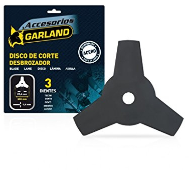 Garland 5599XA10 3-Zahn-Schneideblatt für Motorsensen, Außendurchmesser 255 mm, Innendurchmesser 25 mm