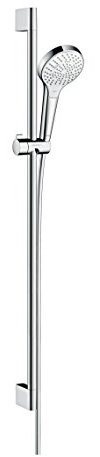 Hansgrohe 26571400 Croma Select S 110 Multi set de ducha, 0,90m, 3 tipos de chorro, ahorro de agua, blanco/cromo