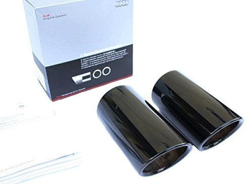 Original Audi Tuning Auspuffblenden A1 8X A3 8P Sportback Auspuff Endrohre Doppelendrohr S-Line Edelstahl schwarz