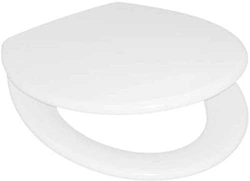 Wisa (eine Marke von Fluidmaster) Star S Soft Close Universal-Toilettensitz, geeignet für Wand-, Stand- und Wand-WCs, Duroplast