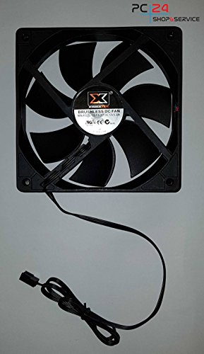 PC24 Shop & Service Xigmatek 120mm case fan black | including 4 case fan screws Premium Bundle
