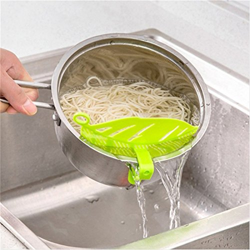 Albeey Durable Rice Wash Sieve Beans Pea Cleaning Gadget Kitchen Clips Tools (green)