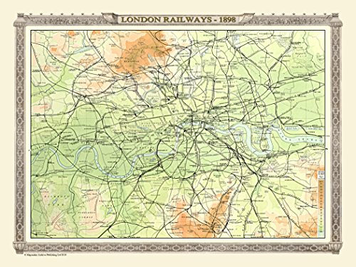 1000 Piece Jigsaw Puzzle - Railway Map of London 1898
