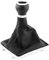 Fydun Set Schaltmanschette für 5-Gang-Schaltknauf, manuell, schwarz, Leder, Staubschutz, wasserdicht, für Passat B6 2006-2010