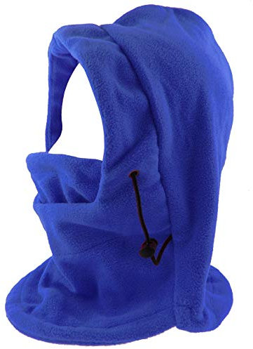 Century Damen Herren Schalmütze Schlupfmütze Schal Mütze Skimaske Sturmhaube Fleece mehrere Farben (blau)