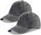 LANGZHEN Unisex Baseball Cap 100% Baumwolle Fits Männer Frauen Washed Denim Verstellbare Dad Hat (Schwarz+Schwarz)