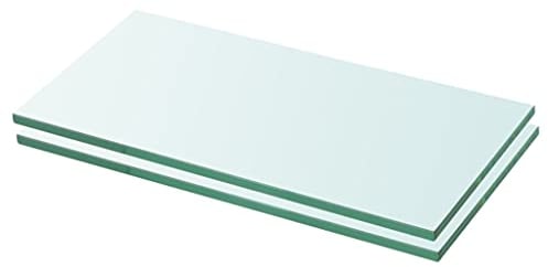 vidaXL 2X Regalboden Glas Glasboden Glasscheibe Glasplatte Regalbrett Ersatz Platte Glasscheibe für Glasregal Klarglas Transparent 20x30cm