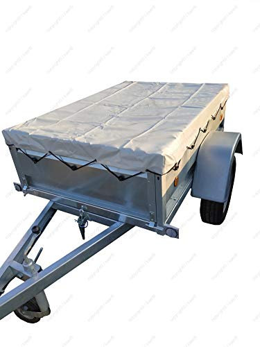 Bâche plate KAER 2410x1410x90mm - pour remorque de dimensions intérieures (utiles) 233x132cm - Qualité professionnelles (650g/m²)
